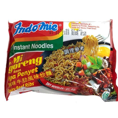 Indomie 辣味牛肋炒麵 80g