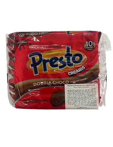Jack 'n Jill Presto Creams Double Choco 雙倍巧克力夾心餅 300g(30g×10)