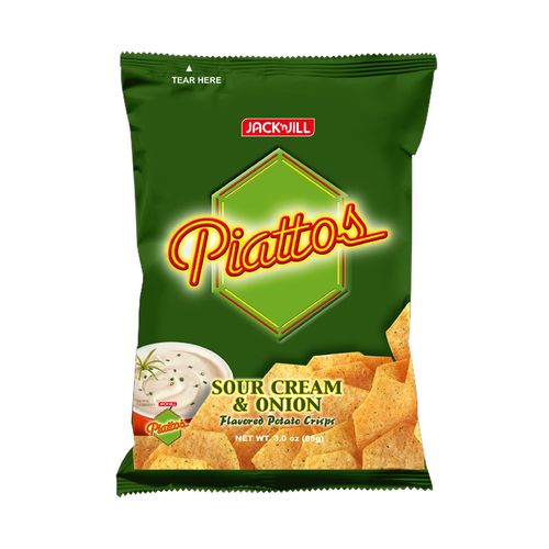 Jack 'n Jill Piattos Sour Cream & Onion 酸奶油洋蔥風味洋芋脆片 85g