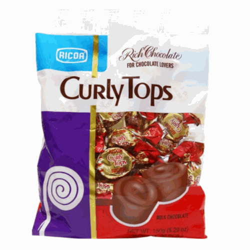 Ricoa Curly Tops 牛奶巧克力糖 150g(約 30 顆)