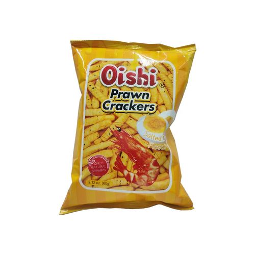 Oishi Prawn Crackers Salted Egg 鹹蛋黃風味蝦餅 60g