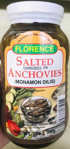 Florence Salted Anchovies (Monamon Dilis) 鹽漬丁香魚 340g