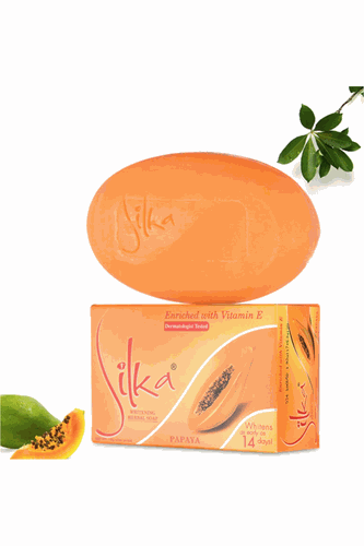 Silka Papaya Whitening Herbal Soap 木瓜香皂(橘)135g