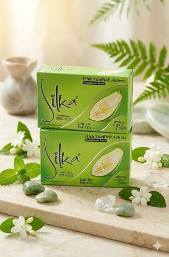 Silka Green Papaya Whitening Herbal Soap 青木瓜香皂(綠)135g