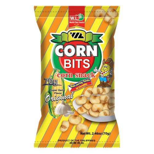 W.L. Corn Bits 玉米粒 蒜味(黃) 70g
