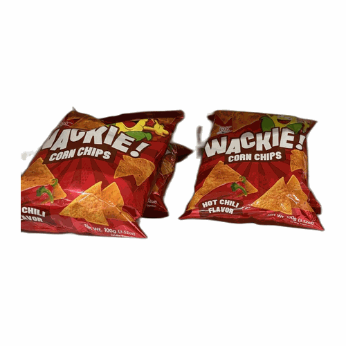 OK Wackie! Corn Chips Hot Chili 辣味玉米三角脆片 100g