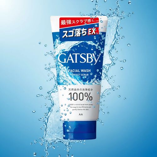 GATSBY Facial Wash Perfect Scrub 男性洗面乳 徹底洗淨 130g