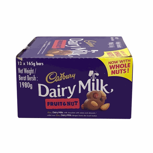 Cadbury Dairy Milk Fruit & Nut 葡萄杏仁牛奶巧克力 160g