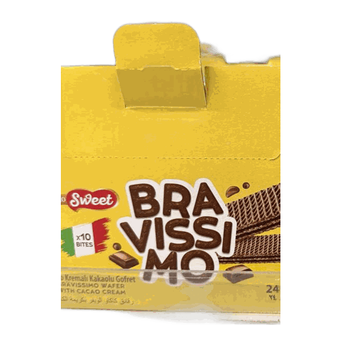 PRO Sweet Bravissimo 可可威化酥(黃) 50g