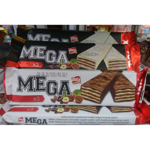 Bifa MEGA 比夫特 大黑巧克力酥(白盒·牛奶巧克力外層) 55g