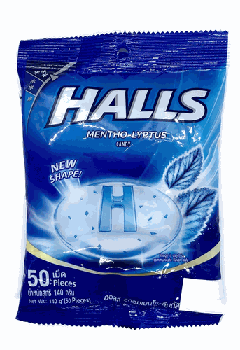 HALLS Mentho-Lyptus 薄荷尤加利喉糖 140g(50 顆)