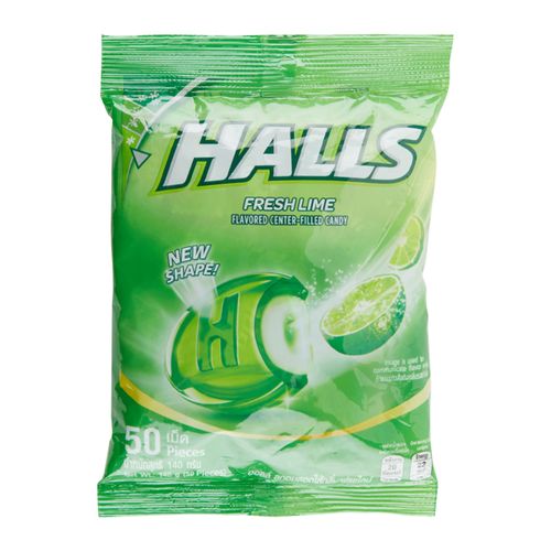 HALLS Fresh Lime 檸檬夾心喉糖 140g(50 顆)
