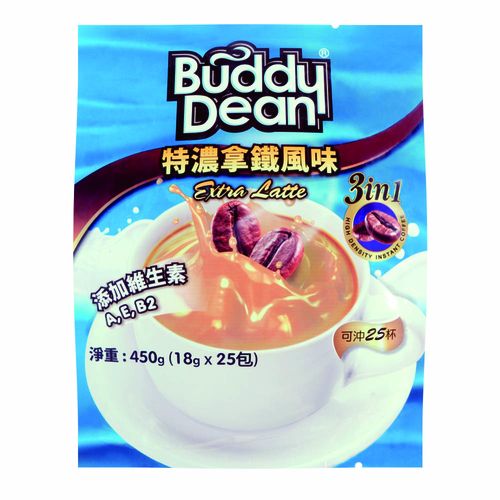 Buddy Dean 巴迪 三合一咖啡 特濃拿鐵風味 450g(18g×25)
