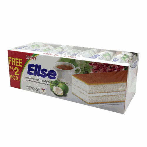 Ellse 奶油蛋糕 椰子味(盒裝24小包·每包15g)