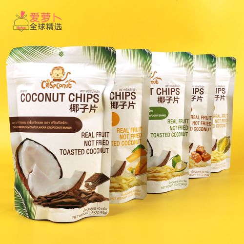 Crispconut 猴子椰子脆片 焦糖味 40g