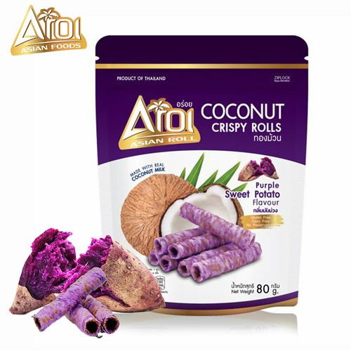 Aroi 椰子捲 紫薯味 80g