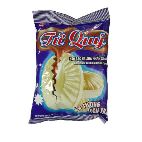 Bibica Tứ Quý 牛奶薄荷夾心巧克力糖(藍) 100g