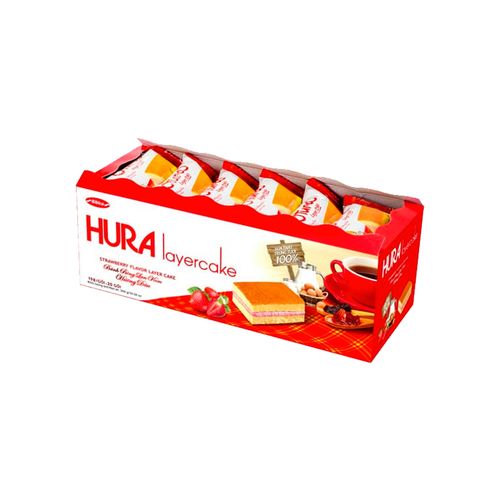 Hura Layercake 草莓風味千層蛋糕(盒裝) 150g