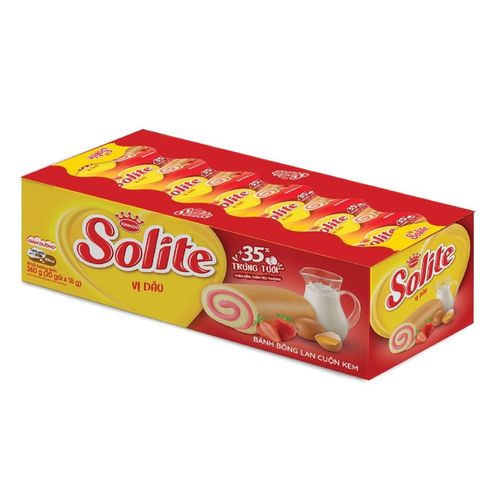 Solite 奶油蛋糕捲 草莓(紅) 360g(20包×18g)