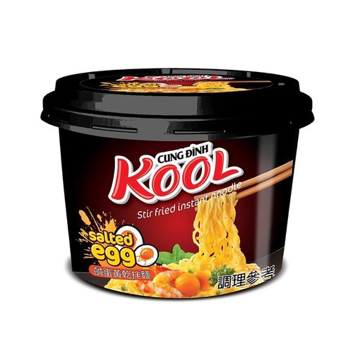 KOOL 鹹蛋黃乾拌麵(黑) 90G/12碗裝
