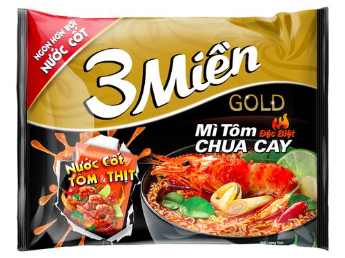 3 Miền Gold 酸辣蝦風味速食麵 75g