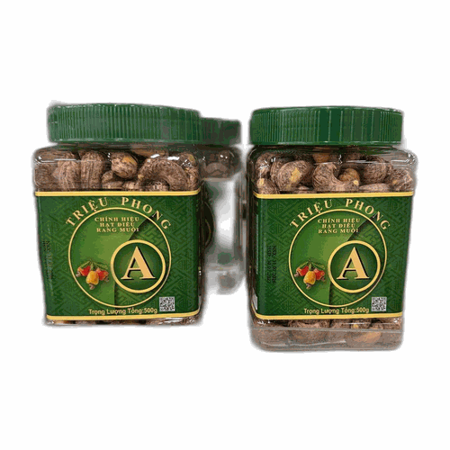 Triệu Phong 帶皮鹽烤腰果(罐裝) 500g