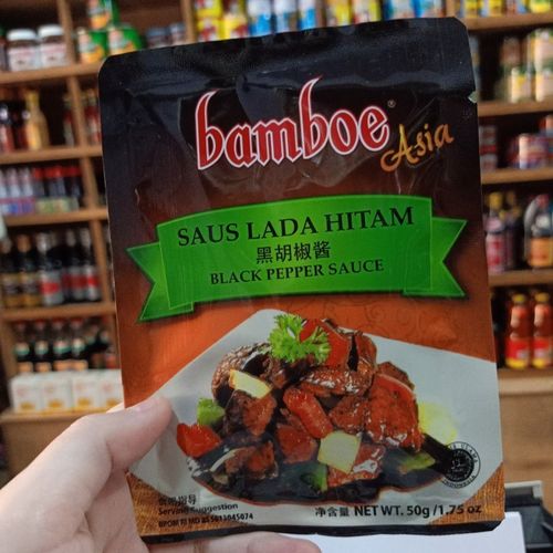 Bamboe Asia Saus Lada Hitam 黑胡椒醬調味包 50g