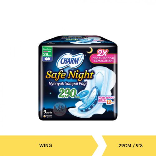 CHARM Safe Night 夜用衛生棉 29cm 9片