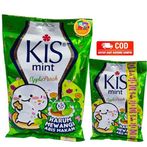KIS mint 水果糖 蜜桃蘋果 Apple Peach(綠) 125g