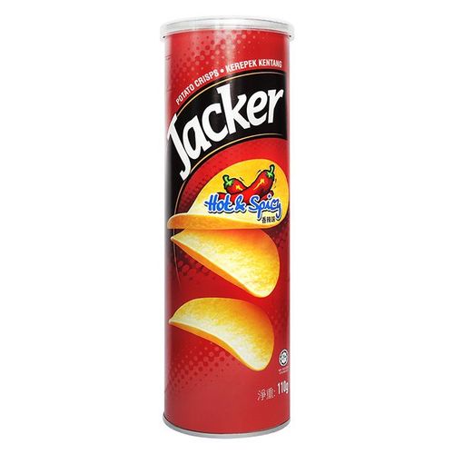 Jacker 洋芋片(罐) 香辣味(紅) 110g