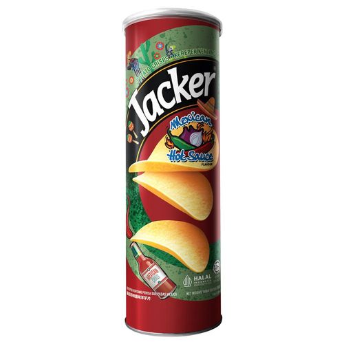 Jacker 洋芋片(罐) 墨西哥辣醬味(綠) 110g