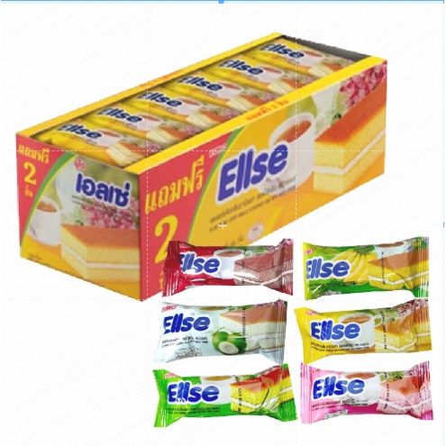 Ellse 奶油蛋糕 草莓味(盒裝24小包·每包15g)